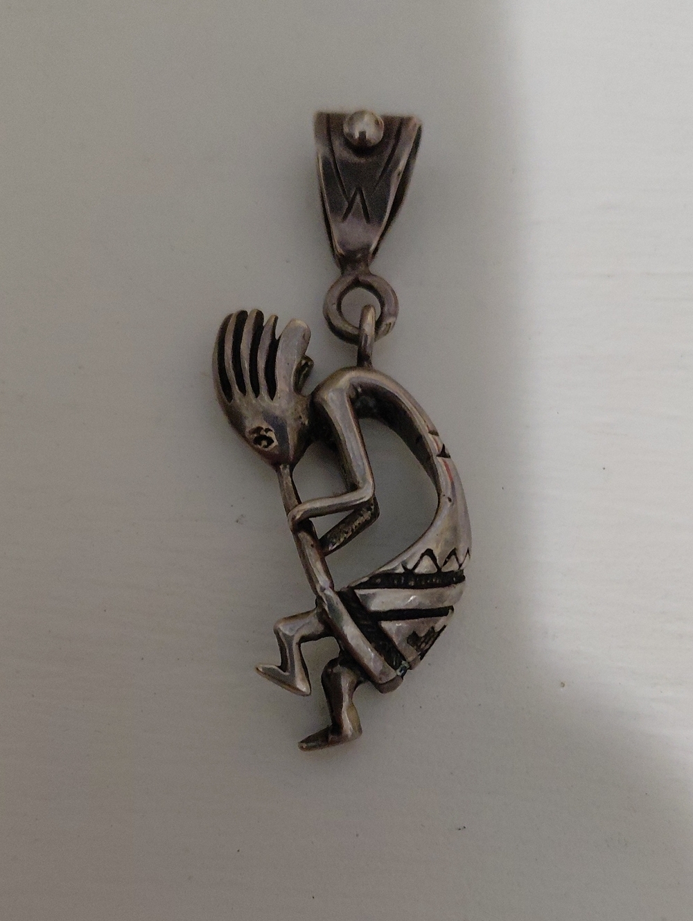 Sterling Silver Kokopelli Pendant - Silver